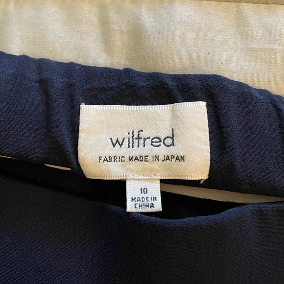 Aritzia Wilfred Darontal Pant | Elastic Waist | Navy Blue | Size 10 | NEW - Picture 3 of 4